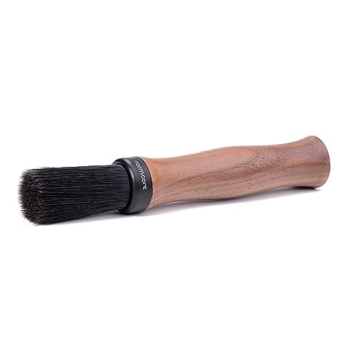 Normcore Barista Brush - Coffee Cleaning Brush - Genuine American Walnut Wood Handle Espresso Brush Cleaner - Coffee Bar Brush Espresso Grinder Brush - Coffee Cleaning Tool