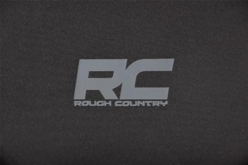 Rough Country Neoprene Seat Covers for Ford F-150 (2015-25)/F-150 Lightning (2022-24)/Super Duty (2017-25) w/Bench Seats - Waterproof & UV Resistant, Foam Padded, Front & Rear Set