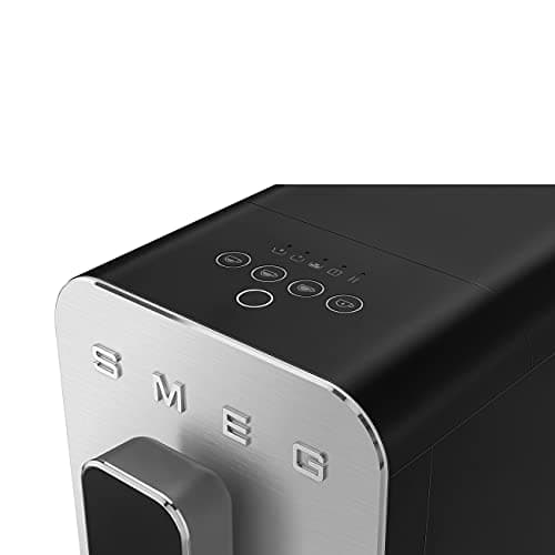 Smeg NEW BCC11BLMUS Fully Automatic Espresso Machine,3 preset buttons for Espresso Cappuccino and Coffee Adjustable Grinder for Whole Beans (Matte Black)