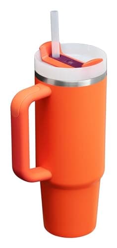 STANLEY Quencher H2.0 Tumbler with Handle and Straw 30 oz | Flowstate 3-Position Lid | Cup Holder Compatible for Travel | Insulated Stainless Steel Cup | BPA-Free | Tigerlily Plum