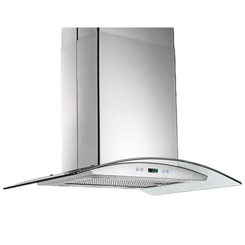 PROLINE 30-Inch Island Range Hood, Ducted, 600 CFM, Stainless Steel, LED Lights, ULTRA-QUIET Blower Motor, 6 Speed, 3-Year Warranty, Dishwasher-Safe Filters, PLFI 544.30, Kitchen Hood