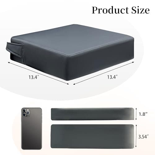 Booster Seat for Dining Table, PU Anti-Scratch Easy Cleaning Kids Toddler Booster Seat for Table, Portable Travel Increasing Cushion for Chair - Dark Grey