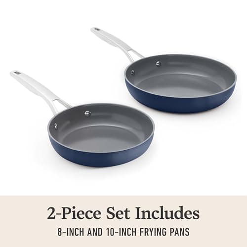 Calphalon® Premier Ceramic Nonstick 8" and 10" Frying Pan Set, Midnight Blue