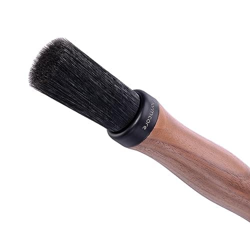 Normcore Barista Brush - Coffee Cleaning Brush - Genuine American Walnut Wood Handle Espresso Brush Cleaner - Coffee Bar Brush Espresso Grinder Brush - Coffee Cleaning Tool