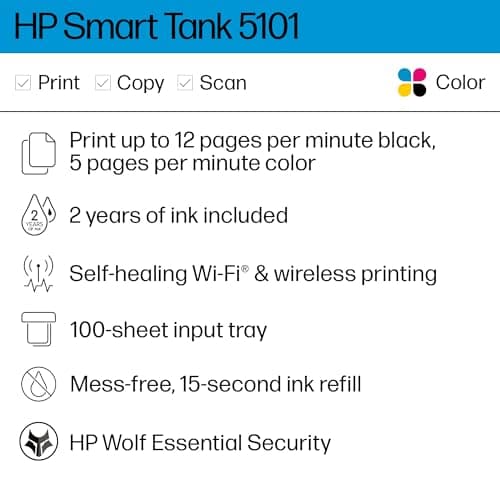 HP Smart Tank 5101 Wireless All-in-One Ink Tank Printer