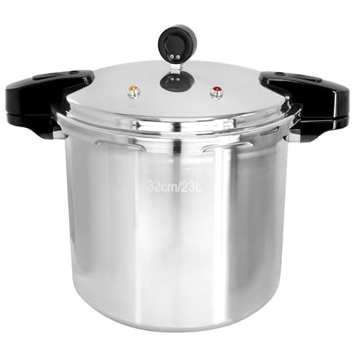 MegaChef 24 Quart Large Capacity Aluminum Stovetop Pressure Cooker/Canner for Induction and Gas Stove-Tops