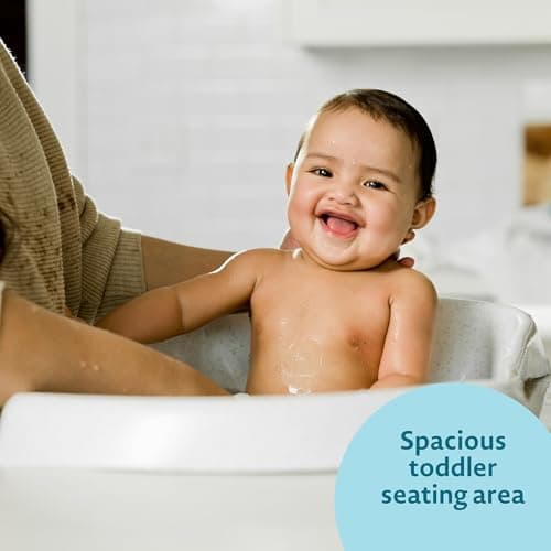 The First Years Rain Shower Baby Bath Tub Set - Includes Convertible Bath Tub and Sling with Soothing Spray - Baby Bath Seat and Spa for Newborn to Toddler - Baby Bath Essentials