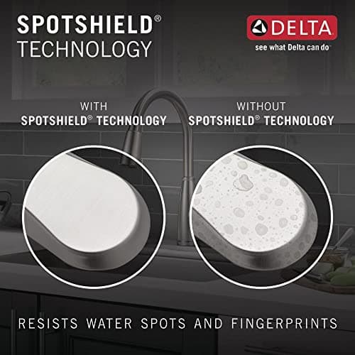 Delta 19824LF-SP Keele Kitchen Faucet, Standard, SpotShield Stainless