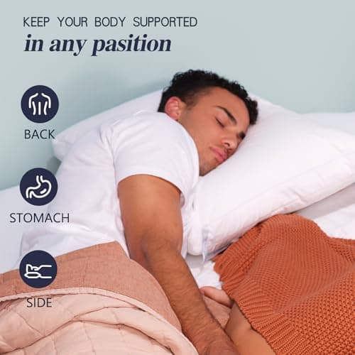 Nuzzle Cooling Adjustable Pillow for Side Sleepers, Luxury Standard Size Bed Pillow Hotel Collection - Best Adjust Height Soft Firm Pillow for Back, Stomach or Side Sleepers - Home Gifts