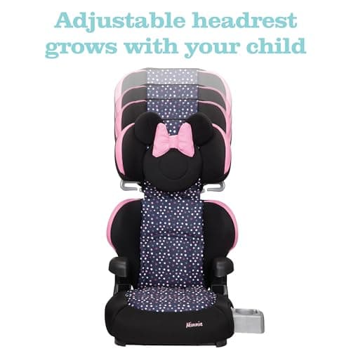 Disney Baby Pronto Booster Car Seats, Belt-Positioning, Booster Seats for Cars 40-100 lbs, Minnie Dot Party