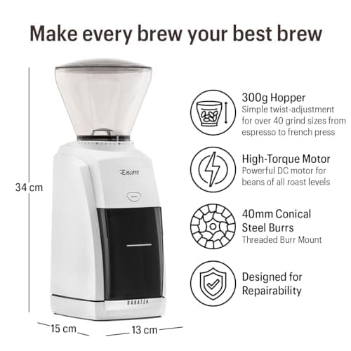 Baratza Encore Coffee Grinder ZCG484WHT, White