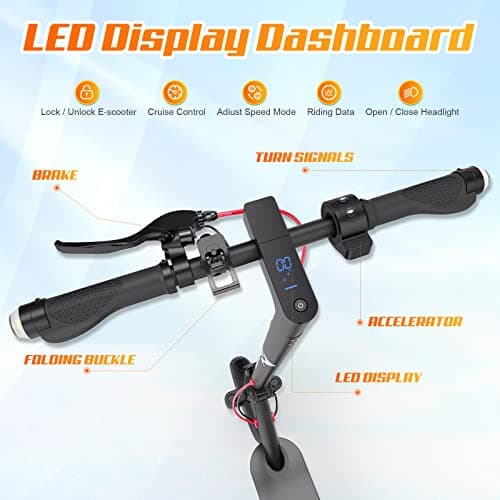 EVERCROSS Electric Scooter, 350W/500W Electric Scooter Adults, 8.5"/10" Tires, Up to 19/22 Miles Range, 19 MPH Lightweight E-Scooter with Dual Shock Absorption