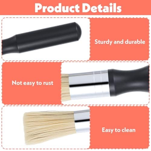 Coffee Grinder Cleaning Brush,Barista Brush with Natural Boar Bristles Black Handle Espresso Machine Tools Professional Equipment for Barista Home Kitchen