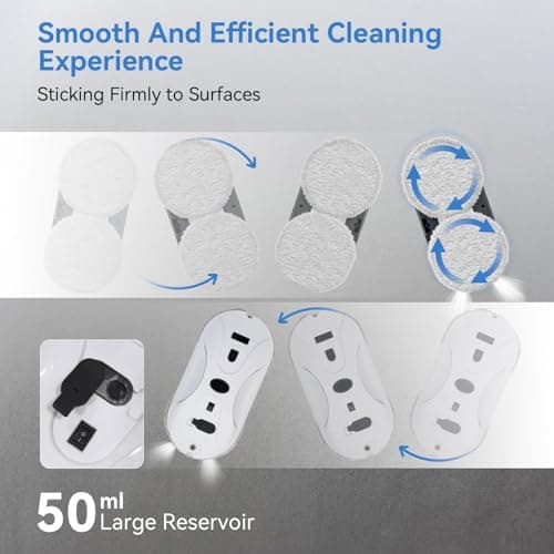 Automatic Window Cleaning Robot, Window Cleaner Robot Auto Dual Spray, 2025 Model Robot Limpia Vidrios AI Path Planning, 3000Pa Suction, Remote Control, Edge Detection for Streak-Free Glass
