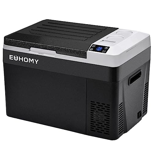 EUHOMY 12 Volt Refrigerator, 32QT(30L) Electric Cooler, Car Fridge APP Control, Car Refrigerator 12/24V DC 110-240V AC, Portable Freezer Usable Battery for Camping, Travel, Truck, Outdoor