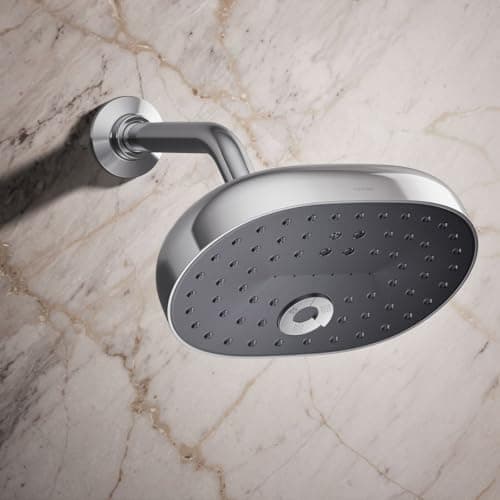 KOHLER 26290-CP Statement Three-Function SHOWERHEAD, Maximum Spray Performance with Mode Selector Buttons, Polished Chrome, 2.5 GPM