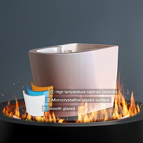 HOROW Upgraded Integrated Smart Toilet, Premium Automatic Power Flush One Piece Toilets with Power Flush Core & Intelligent Chip Built in, Heated Bidets Seat with Instant Warm Water