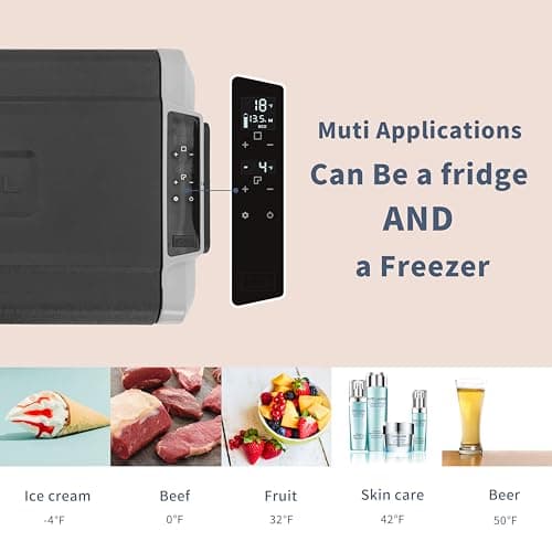 Alpicool T36 Dual Temperature Control 12 Volt Refrigerator 38 Quart Portable Car Fridge Freezer (-4°F~68°F) for Truck, RV, Boat, Camping and Travel