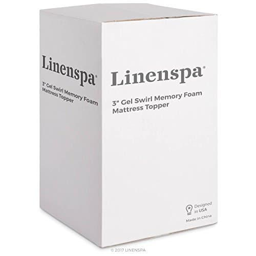 Linenspa 3 Inch Gel Swirl Memory Foam Topper-King