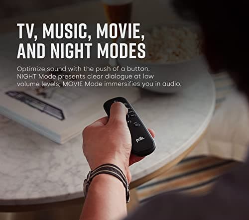 Polk Audio MagniFi Max AX 5.1.2 Channel Sound Bar with 10" Wireless Subwoofer, Dolby Atmos and DTS:X Certified, Polk's Patented VoiceAdjust & SDA Technologies, Easy Setup, Black