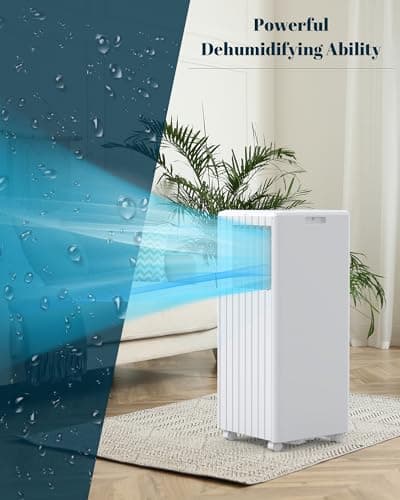 8,000 BTU Portable Air Conditioner for Indoor Rooms, 3-In-1 AC Unit for Bedroom 250-350 Sq.Ft, Dehumidifier, Fan, Sleep Mode, 24 Timer, Remote Control, Window Kits