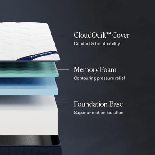 DreamCloud Classic 12" Queen Mattress - Memory Foam (New Version) - 365 Night Trial - Fiberglass Free - Forever Warranty - Mattress in a Box - CertiPUR-US® Certified