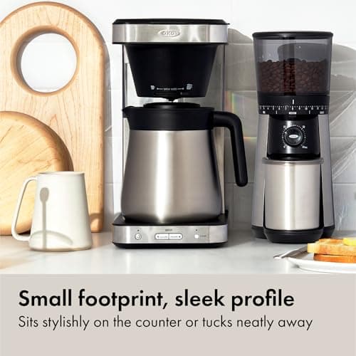 OXO Brew 8 Cup Coffee Maker, Stainless Steel,Black