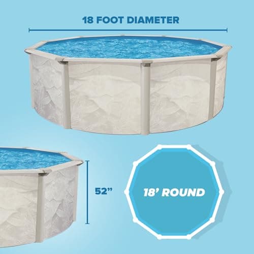 Boulder 18' x 48" ATS Easy-Build Steel Above Ground Swimming Pool Kit by WaterThat