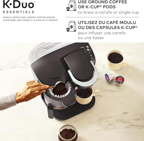 Keurig Coffee Maker, Essentials Single-Serve K-Cup Pod Coffee Maker, Black, w/Cleaning Cloth
