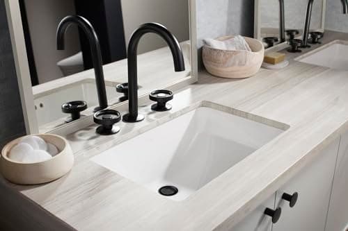 KOHLER 2214-0 Ladena Rectangular Undermount Bathroom Sink With Curved Bottom, 20-7/8" W X 14-3/8" L, White