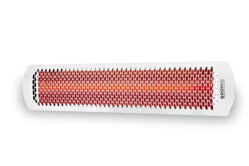 Bromic Heating Tungsten Smart-Heat 56-Inch 6000W Dual Element 240V Electric Infrared Patio Heater - White