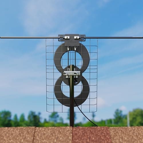 Antennas Direct ClearStream 2V Indoor Outdoor TV Antenna UHF VHF Multi-Directional, 60+ Mile Range, 4K 8K UHD, NEXTGEN TV – w/Reflector, 20-inch Mast