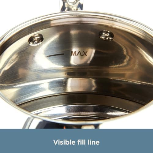 All-Clad Specialty Stainless Steel Tea Kettle 2 Quart Induction Pots and Pans, Cookware Silver