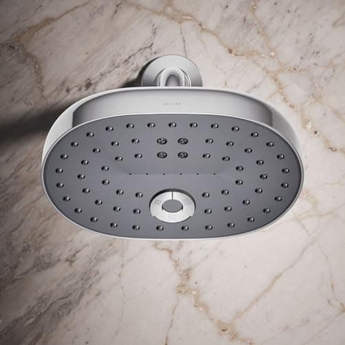 KOHLER 26290-CP Statement Three-Function SHOWERHEAD, Maximum Spray Performance with Mode Selector Buttons, Polished Chrome, 2.5 GPM