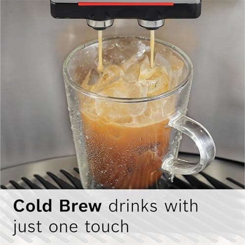 Bosch 800 Series Fully Automatic Espresso Machine – 36 Drinks with Coffee World, Cold Brew, Double Cup, Integrated Milk Container, Smart Features, in Stainless Steel