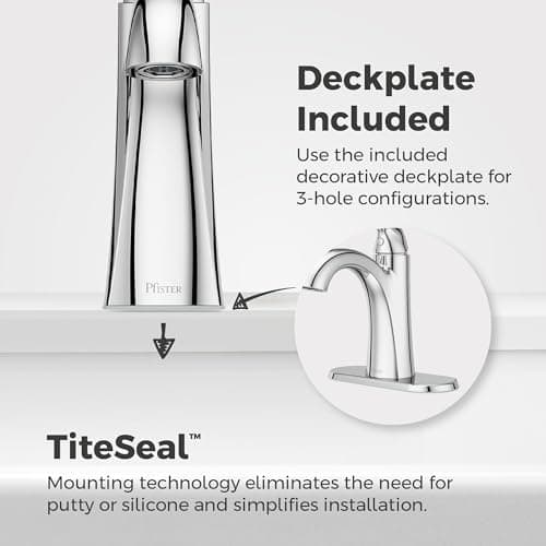 Pfister Willa Bathroom Sink Faucet, Single Control, 1-Handle, Single Hole, NSF Certified, Polished Chrome Finish, LF042MALCC