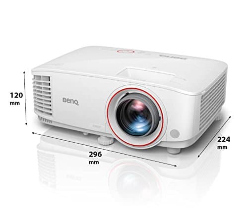 BenQ TH671ST Full HD 1080p Projector for Gaming: High Brightness 3000 ANSI Lumen, Low Input Lag, Superior Short Throw for Table Top Placement - White