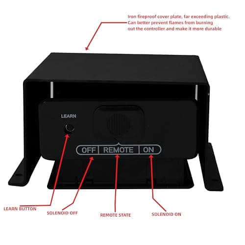 18-24 Inch Ventless Fireplace Logs Set with Remote Control, Only Used for Natural Gas,Heats up to 36000 BTU (Liquid Propane Fireplace Black Oak, 18Inch)