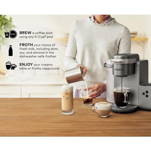 Keurig K-Cafe Special Edition Single Serve K-Cup Pod Coffee, Latte and Cappuccino Maker, Nickel