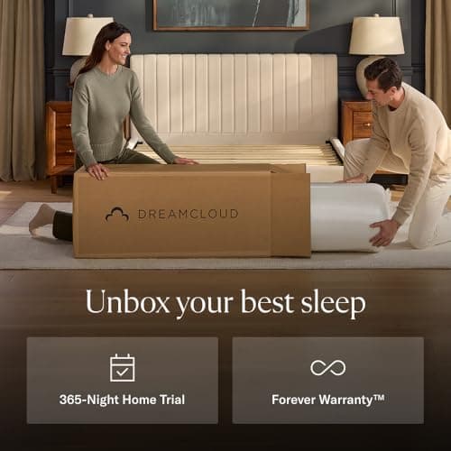 DreamCloud Classic 12" Queen Mattress - Memory Foam (New Version) - 365 Night Trial - Fiberglass Free - Forever Warranty - Mattress in a Box - CertiPUR-US® Certified