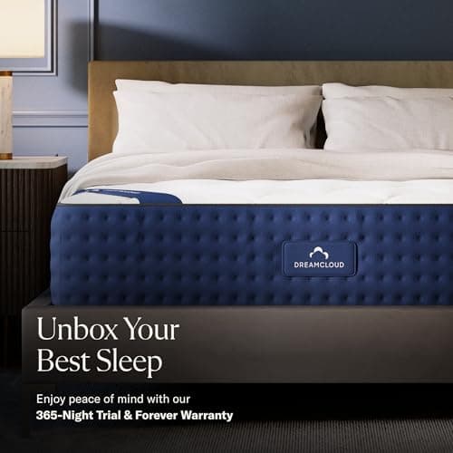 DreamCloud 12" Queen Mattress - Luxury Hybrid Gel Memory Foam - 365 Night Trial - Premium Pressure-Relieving Layers - Forever Warranty - Mattress in a Box - CertiPUR-US Certified