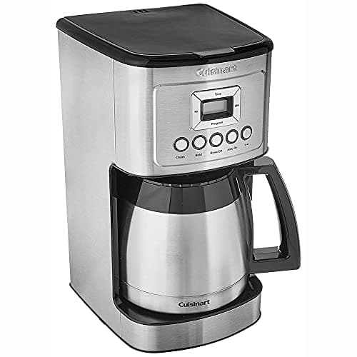 Cuisinart 12 Cup Programmable Stainless Steel Thermal Coffee Maker with Thermal Carafe (DCC-1850 /DCC-3400) Bundle Including Permanent Filter and 1 YR CPS Enhanced Protection Pack