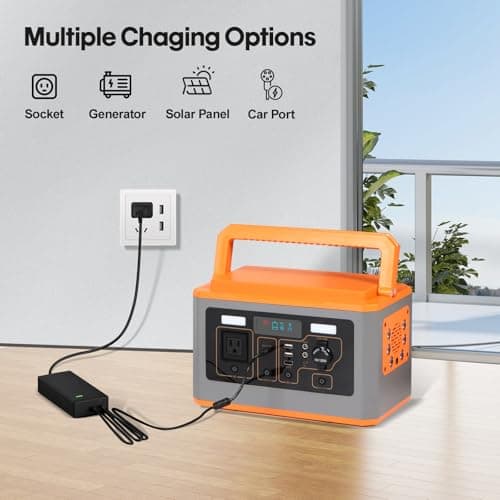 Panana Portable Power Station 500W (Peak 1000W), 499.5Wh Solar Generator with USB-C PD Output, AC Outlet Backup Lithium Battery Power Supply for Outdoor Camping Hunting RV Emergency
