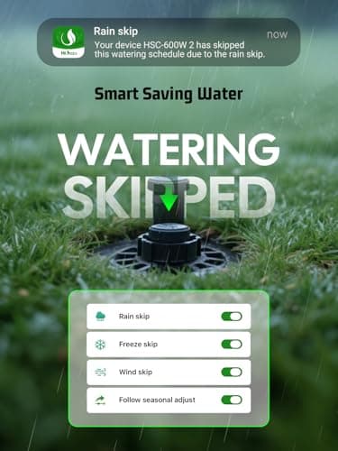 Smart Sprinklers Controller WiFi, Irrigation Controller Easy Use App Enabled, 6 Zone + 16 Plans, Save Water Auto Skin Rain, Freeze & Wind, 10 Minutes Install