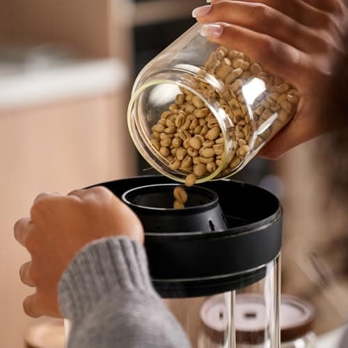 Smart Home Coffee Bean Roaster, Digital Display, Auto and Manual Modes, 300g Capacity Ultra-low Smoke Chaff Collection, Transparent Viewing, Auto-Cooling, 120V,Ver1.1