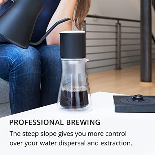 Fellow Stagg [XF] Pour-Over Coffee Maker Set - Kit Includes Stagg [XF] Pour-Over Dripper, Stagg Double Wall Glass Carafe, and 30 Paper Filters