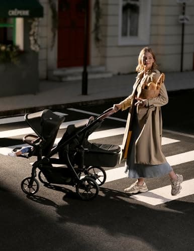 Momcozy ChangeGo Baby Stroller, Convertible Single-to-Double-to-Wagon Stroller with 23 Configurations, Bassinet, Seat Included, Large PU Wheels, All-Wheel Suspension ＆ Extendable UPF50+ Canopy