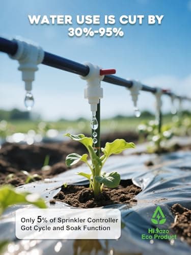 Smart Sprinklers Controller WiFi, Irrigation Controller Easy Use App Enabled, 6 Zone + 16 Plans, Save Water Auto Skin Rain, Freeze & Wind, 10 Minutes Install