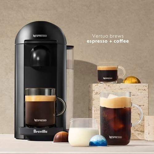 Nespresso Vertuo Plus Coffee and Espresso Maker by Breville, Ink Black