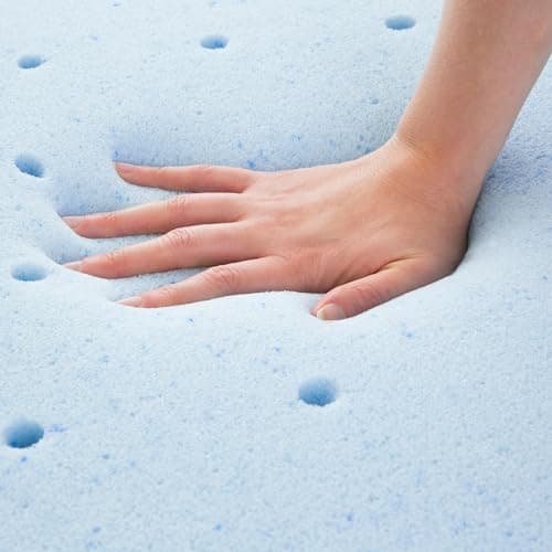 LUCID 4 Inch Gel Memory Foam Mattress Topper-Ventilated Design-Ultra Plush-Queen